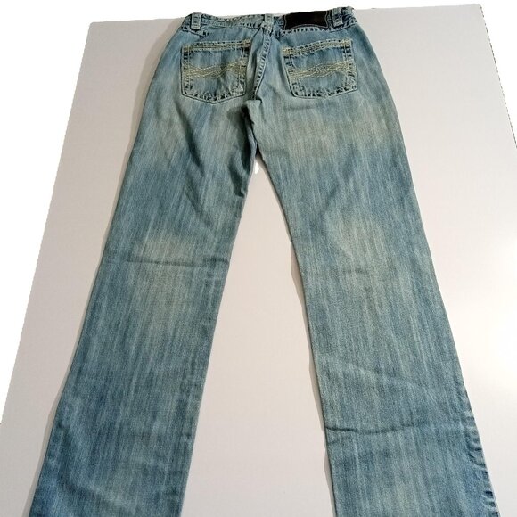 ROCK & ROLL Cowboy Jeans Mens Tuf Cooper Competition Distressed Whiskers 30x36 - Picture 2 of 16